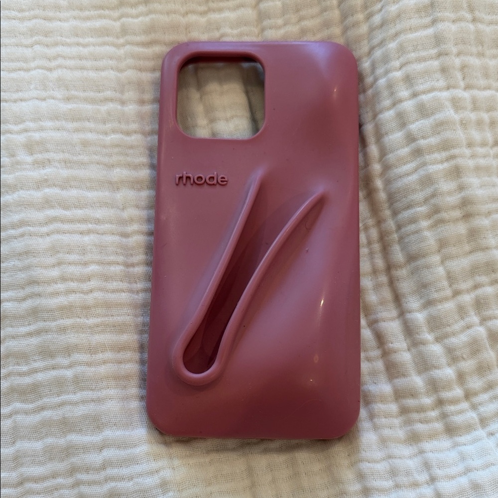 RHODE Lip Gloss Phone Case in Limited Edition Pink for iPhone 15 pro max